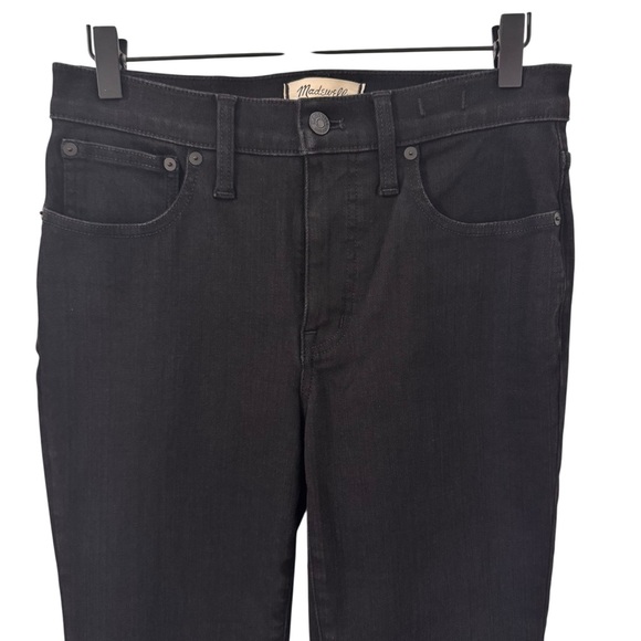 Madewell Mid-Rise Kick Out Crop Jeans in "Black Rinse Wash" Size 28 - Picture 7 of 16